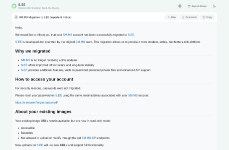 SM.MS Migration to S.EE (Important Notice)